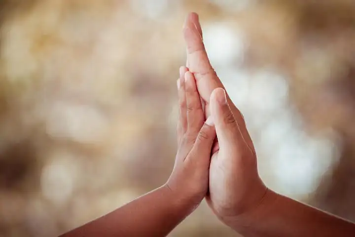 Große und kleine Hand Große und kleine Hand